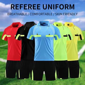 Uniforme d'arbitre de Football professionnel pour hommes, col rabattu, vêtements d'arbitre de Football, chemise de juge à manches courtes, chemise d'équipe 240223