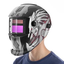 Casque de soudage professionnel à obscurcissement automatique à énergie solaire, masque de meulage TIG MIG, Style Robot 240104