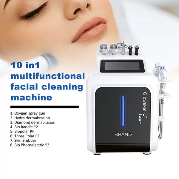 SPA professionnel Hydra dermabrasion Appareil de nettoyage du visage Nettoyage en profondeur Hydradermabrasion Resserrement de la peau Lifting des yeux Eau Oxygène Blanchiment Équipement de beauté