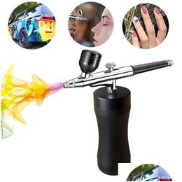 Professionele spuitpistolen Oplaadbare draagbare airbrushkit Draadloze luchtcompressorpistool Make-up Art Nail Cake Tijdelijke Tattoo Hine Drop Dh360