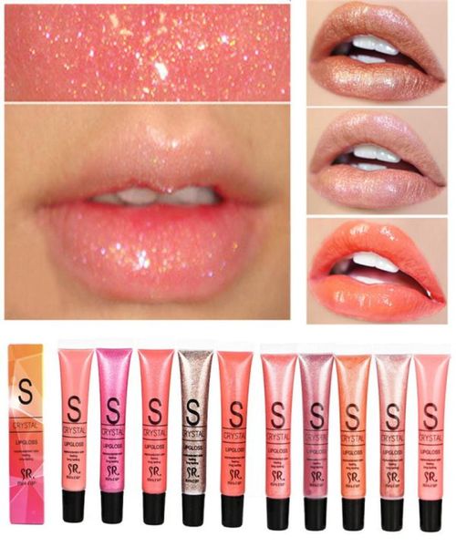 Brand Sr Sr Maquillage Diamond Pllitter Spareproof Lipgloss de longue date Hydratant durable Sinde à lèvres Nude Liquid Makeup7488221