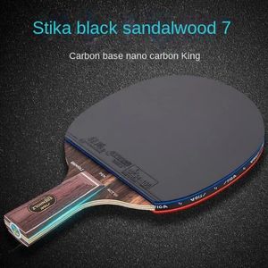 Professional Stiga Table Tennis Racquet Nano Carbon King Ebony 7 Metal Standard Pure Wood 7 Layer Offensief Storm Butterfly 240528