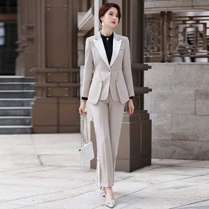 Professionele pak vrouwen herfst en winter mode formele werk kleding temperament interview Tooling Hoge kwaliteit 210527