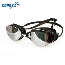 Pobines de nage professionnelles anti-brouillard UV revêtement réglable pour hommes étanches en silicone en silicone lunettes adultes 240428