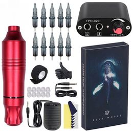 Kit de máquina de tatuagem profissional mini caneta rotativa de tatuagem conjunto de máquina de tatuagem para tatuador