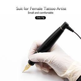Máquina de tatuaje profesional Juego de maquillaje permanente P90 Potencia de tatuaje de lápiz giratorio similar con cartucho para el cuerpo de labios de ceja