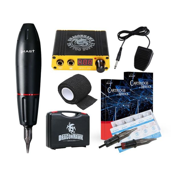 Kit de Machine de stylo rotatif de tatouage professionnel boîte cartouche aiguilles conseils Kits d'artiste de tatouage fournitures d'arts corporels maquillage Permanent