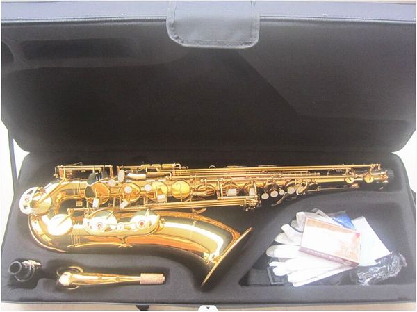 Saxofones Tenor profesionales T-901 B plano saxofón dorado de alta calidad instrumento musical de latón con accesorios de estuche