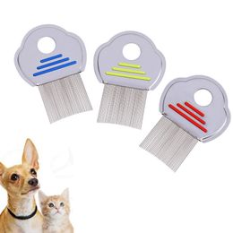 Peigne à poux professionnel Terminator pour enlever les lentes avec loupe, outil fin en acier inoxydable pour chiens, chats, toilettage et élimination des pellicules