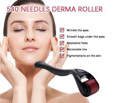 Professionele Titanium Micro Naald 540 Huid Derma Roller voor Body Care Beauty Massage Tools met opbergcase