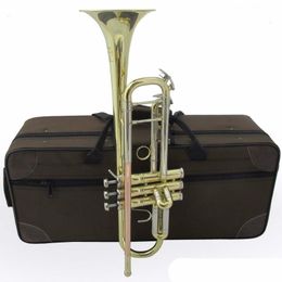 Professionele TR 800G BB Trumpet Goud en zilverlak geplateerd messing Hoogwaardig Muziekinstrument met Case Mondstuk