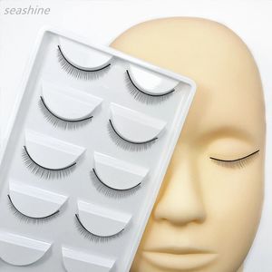 Professionele Training Mannequin Flat Head + 5 Pairs Practice Wimper Training Lash Graft Eyelashes Extension Makeup Beauty Tools Gratis verzending
