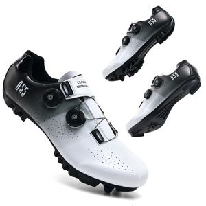 Chaussures professionnelles à cyclisme ultra-légères hommes auto-verrouillables SPD RACING ROAD BOODS CHABES BICYCLE SAUTHES OUTROOR MTB FLAT CLEAT SHAUX 240313