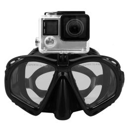 Caméra sous-marine professionnelle masque de plongée plongée sous-marine lunettes de natation haute performance adaptée à la plupart des caméras de sport 240321