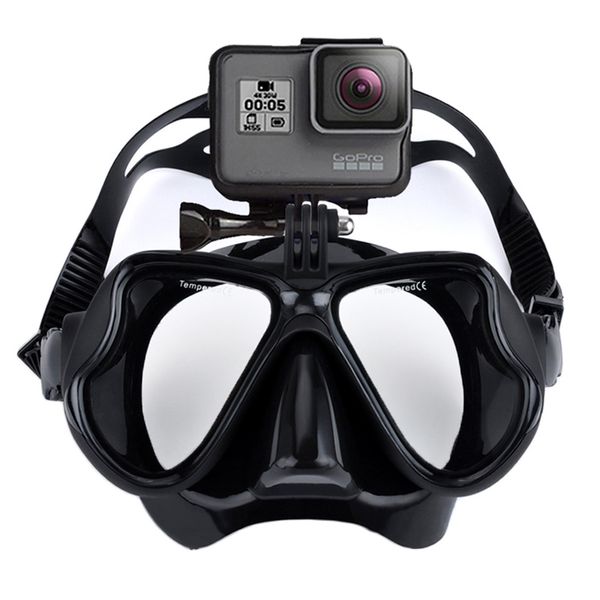 Máscara subacuática profesional Cámara Máscara de buceo Gafas de natación Snorkel Buceo Soporte de cámara para GoPro