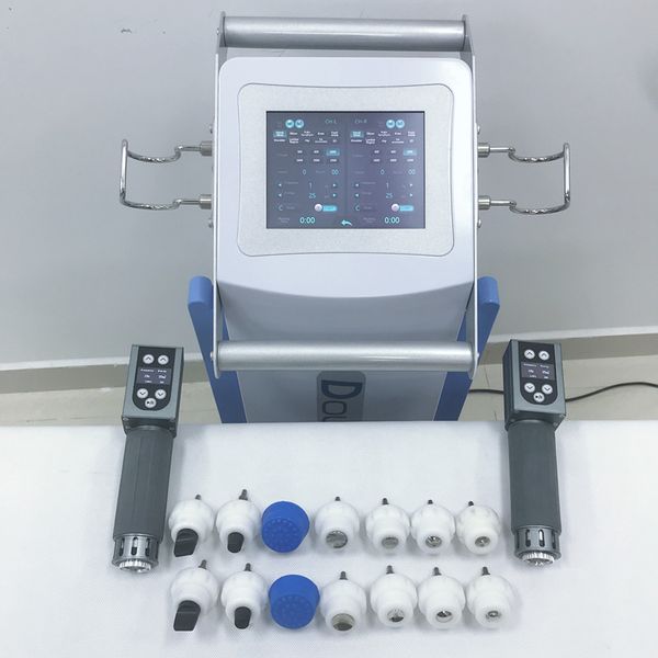 Profesional Vertical 2 manijas Tratamiento para la disfunción eréctil Dispositivos de salud Equipo de masaje de ondas de choque Masaje corporal Máquina de disfunción eréctil electromagnética de ondas de choque