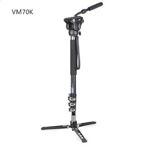 Professionele video MONOPOD KIT UNIPOD met vloeistofkop reizen statiefstandaard voor DSLR camera telescopische camcorders GoPro