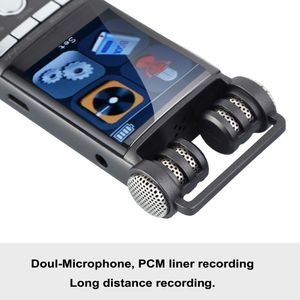 FreeShipping Enregistreur audio numérique professionnel activé par la voix 16 Go 8 Go Stylo USB Enregistrement non-stop 100 heures PCM Microphone externe 1536 Kbps