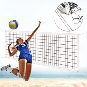Net de volleyball professionnel lourde avec un cadre de déchirure de câble en acier pour la plage de piscine d'arrière-cour plage 240407