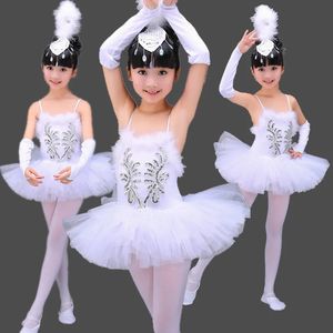 Robes de balle de balle de swan de swan lac ballerine Costumes de danse pour enfants robe de danse Performance tutu dancewear 240412