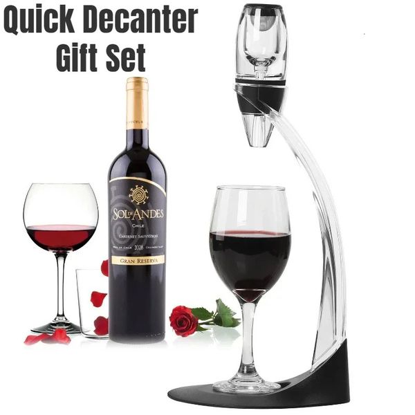 Vers de vin de vin professionnel avec un stand de filtre Air aérator rapide Dispensateur Vin pour le bar à manger ensemble essentiel 240410