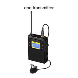 FreeShipping Microphone sans fil professionnel UHF Dual Channel Super HD 530-590 MHz Microphone d'enregistrement 60-100m Distance de réception