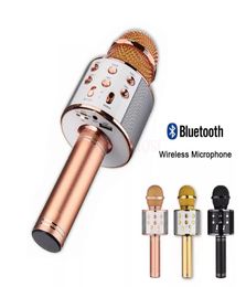 Professionele Draadloze Luidspreker Microfoon Draagbare Karaoke Handheld Hifi Bluetooth Speler WS858 Zingen Recorder KTV WS 8587473041