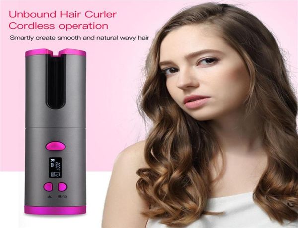 Rizadores de cabello inalámbricos profesionales Herramientas de estilismo Waver Curling Iron Machine Rizos automáticos EE. UU. Reino Unido Versión UE Secador inalámbrico recto4682209