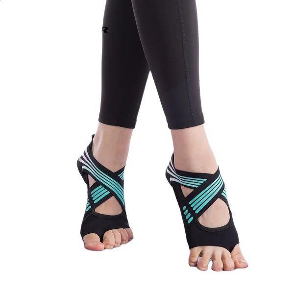 Professionnel femmes chaussures de Yoga résistant à l'usure antidérapant Gym plat doux anti-dérapant semelle Ballet Fitness danse Pilates Yoga chaussures chaussettes 240220