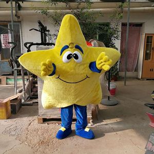 Déguisement de mascotte étoile à cinq branches jaune professionnel Halloween noël déguisement de personnage de dessin animé costume carnaval unisexe adultes tenue