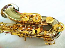 Saxophone ténor professionnel T-WO37 Bb Tune Instruments de musique Corps plaqué nickel argenté Clé en laque dorée avec étui Accessoires