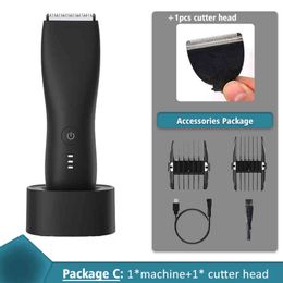 Professionele Elektrische Lies Haar Trimmer Body Groomer Voor Mannen IPX6 Waterdicht Nat/Droog Clippers Ultieme Mannelijke Hygi￫ne Scheermes 220509