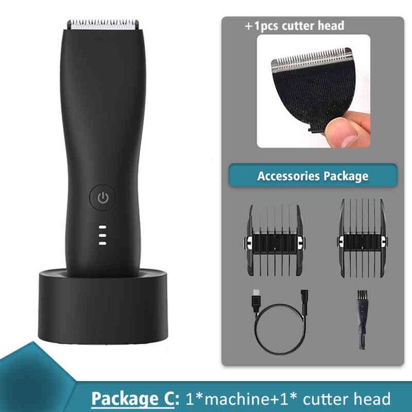 Tondeuse à cheveux électrique professionnelle, tondeuse à corps pour hommes IPX6, étanche à l'eau, tondeuse à cheveux, coupe-cheveux ultime, système d'hygiène 220509