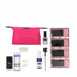 Profial completo Eyel Extensi Kit de herramientas Falsas Eyeles Pinzas Cott Hisopos Peine Injerto Eyel Maquillaje Belleza Set u4IB #