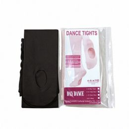 Profial Kids Kinderen Meisjes Zachte Microfiber Convertible Ballet Dans Panty Met Gat 60D 3 Pairs K6aK #