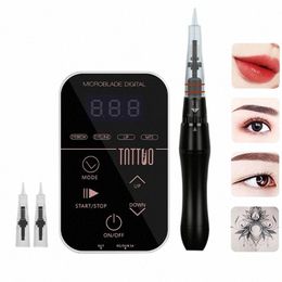 Kit de machine de tatouage professionnel Sourcils Micropigmentati Dispositif Tatouage Eyeliner Lip Pen Set Machine semi-permanente numérique NOUVEAU U8Dq #