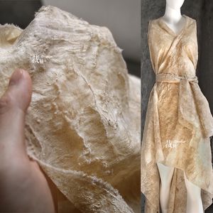 Transformation de tissu de profil, texture transparente, nouveau tissu de créateur de vêtements chinois