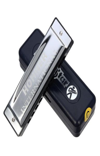 Harmonicas professionnels à 10 trous, tonalité C, étoile argentée, HOHNER Blues, orgue à bouche, harpe musicale, Instruments de musique 7281992