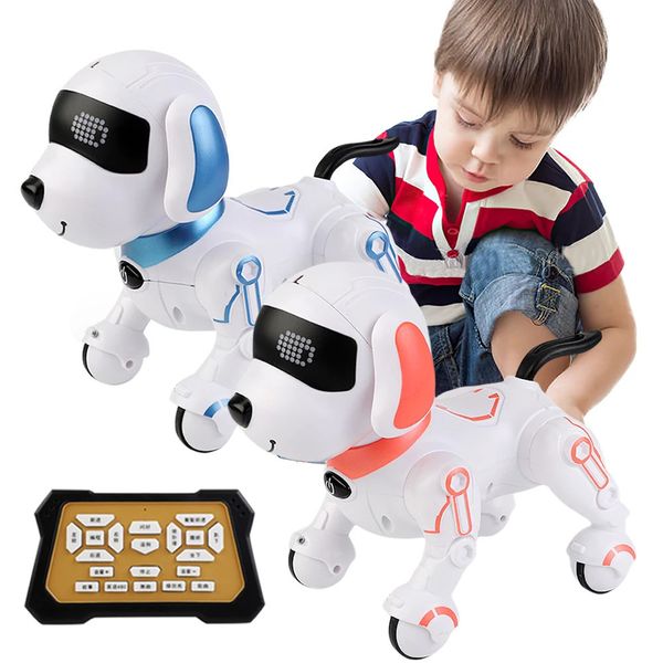 Programmable Electronic Dog Toy Voice Command Funny Tunt Music Song Robot 8M Remote Contrôle 37V 500mAh pour garçons Girls 240321