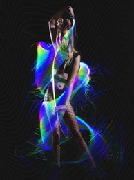 Programmeerbare LED -glasvezelwhip 70inch 360 ° Suverle Super fel licht Up Rave Toy EDM Pixel Flow Lace Dance Festival6962631