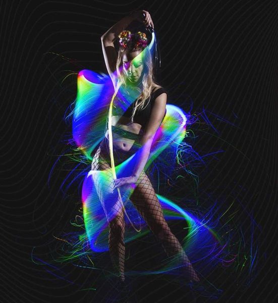 Whip de fibre optique LED programmable 70inch 360 ° pivotant super lumineux Light Up rave rave Edm pixel Flow Lace Dance Festival9007454