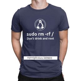 Programmeur Programmering Codering Coder Mannen Tops T-shirt Linux Root Sudo Funy Tee Fitness T-premium katoenen kleding 210706