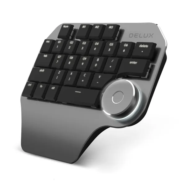 Programmation Macro bouton personnalisé clavier rvb 28 touches copier coller Mini bouton Photoshop clavier de jeu mécanique voix clavier plat