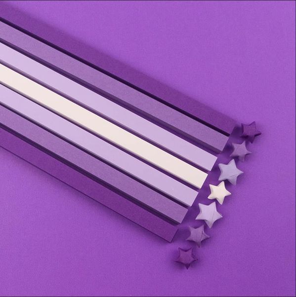 Couleur progressive Lucky Star Star Star Origami Starmi Souplage souhaitant le papier de couleur étoile DIY Small DIY Artisanat à la main 520 / 1040PCS