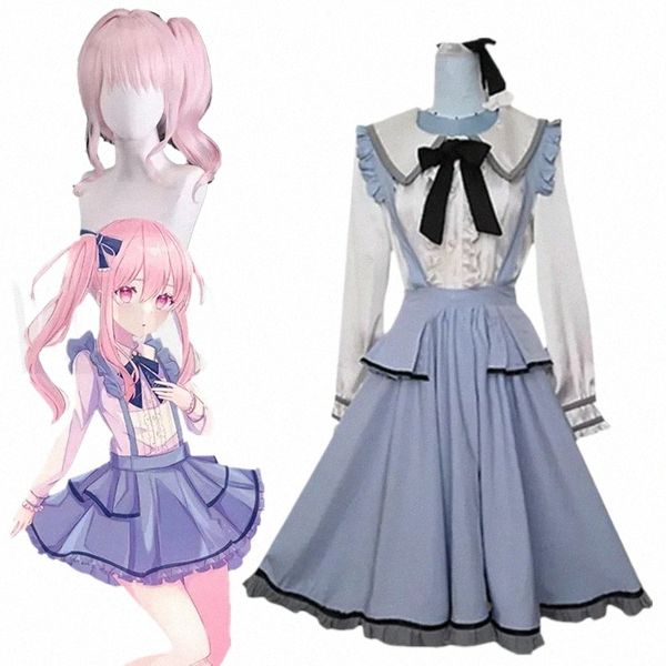 projet Sekai scène colorée !Exploit.Cos anime Akiyama Miyuki femme de chambre jolies filles vêtements uniforme de jeu de rôle e1B8 #