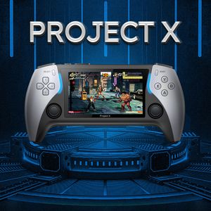 La console de jeu portable Project X 4 avec écran Ips haute définition de 3 pouces prend en charge le combat à deux joueurs avec deux contrôleurs, cadeau VS PS5