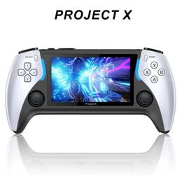 La consola de juegos portátil con pantalla Ips de alta definición Project X de 4,3 pulgadas admite salida Ps1 Arcade HD para reproductor de joystick dual 240124