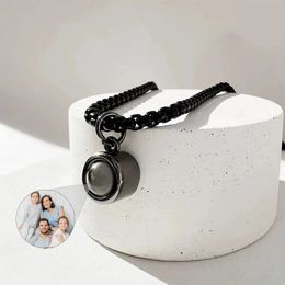 Collier de Projection Po pour hommes, bijoux commémoratifs personnalisés, papa petit ami, anniversaire personnalisé, père, famille, Gif de noël 240309