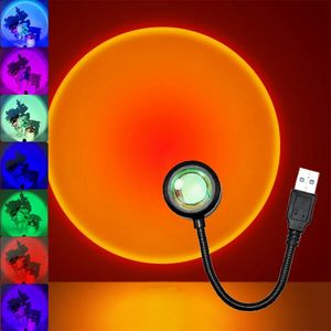 Projector Birthday Party Decoration Portable Mood Light Atmosphere Photography Usb Led Desk Decor Night Light Table Sunset Lamp