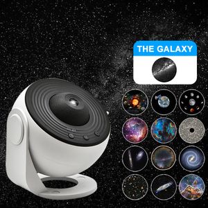 Projector Lamps 13 In 1 Planetarium Galaxy Starry Sky Projector Night Light HD Star Aurora Projection Lamp For Kids Bedroom Home Party Decor 230923